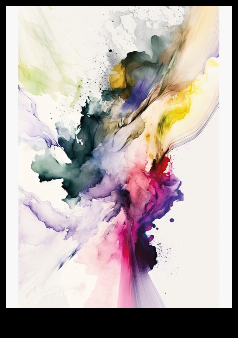 סימפוניה צבעונית: יופי אקספרסיבי בדיו בצבעי מים