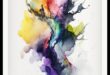 סימפוניה צבעונית: יופי אקספרסיבי בדיו בצבעי מים