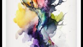סימפוניה צבעונית: יופי אקספרסיבי בדיו בצבעי מים