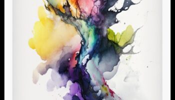 סימפוניה צבעונית: יופי אקספרסיבי בדיו בצבעי מים